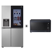 LG Offerta Kit Esclusivo: Frigorifero Side-by-Side InstaView Classe D, 635L + Microonde NeoChef 25 litri, potenza 1000W, GSGV80PYLD.MH6565