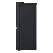 Vista frontale con porte del frigo chiuse e porte del freezer aperte