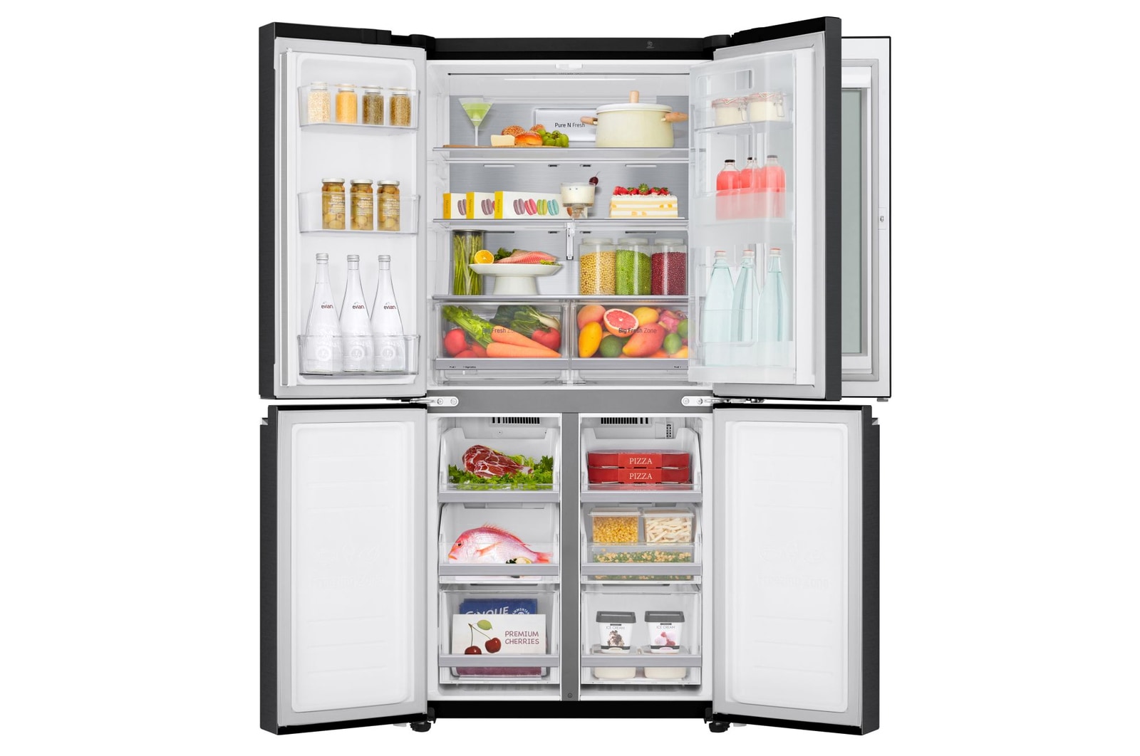 LG Offerta Kit Esclusivo: Frigorifero Multidoor Slim InstaView Door-in-Door Classe E, 530L + Microonde NeoChef 25 litri, potenza 1000W, GMQ844MC5E.MH6565