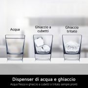 LG Frigorifero Side-by-Side InstaView | Classe E, 635L | Wi-Fi, Dispenser senza allaccio, Fresh Balancer, No frost | Nero opaco, GSGV81EPLL