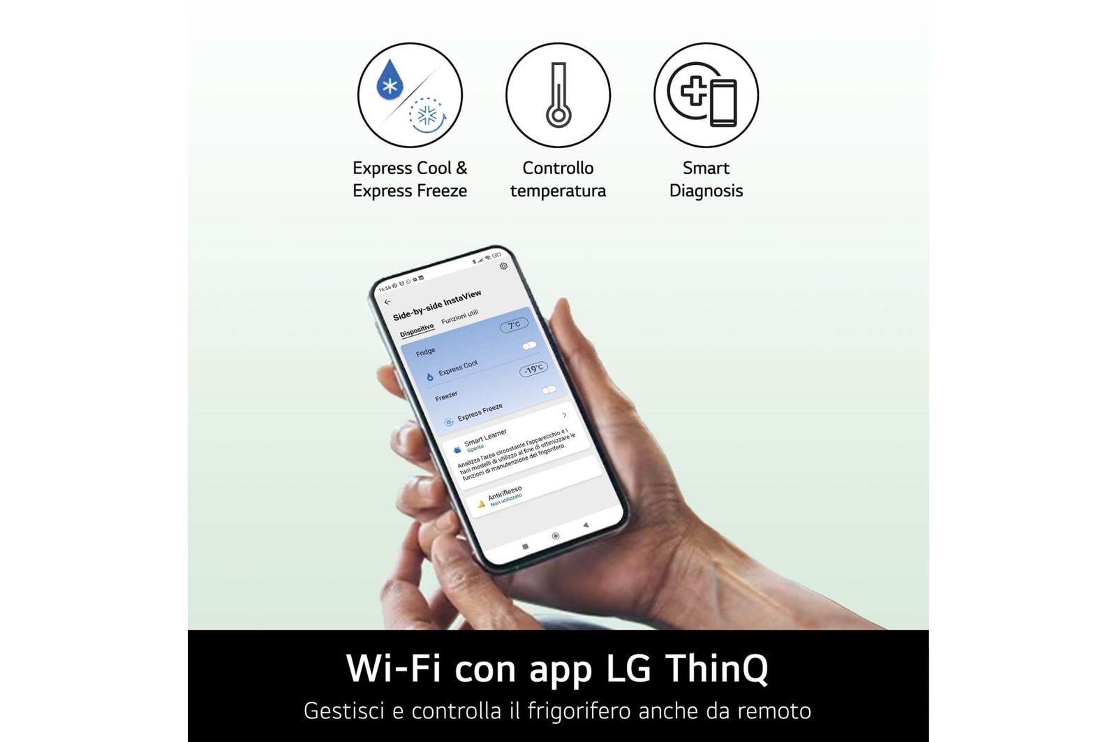 Immagine di Frigorifero Doppia Porta No Frost con WiFi, Classe E, 438L, color Argento