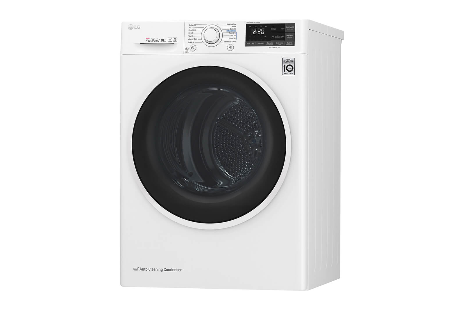 LG Asciugatrice Smart DUAL Inverter Heat Pump? Eco Hybrid? 8 Kg , RC80U2AV4Q