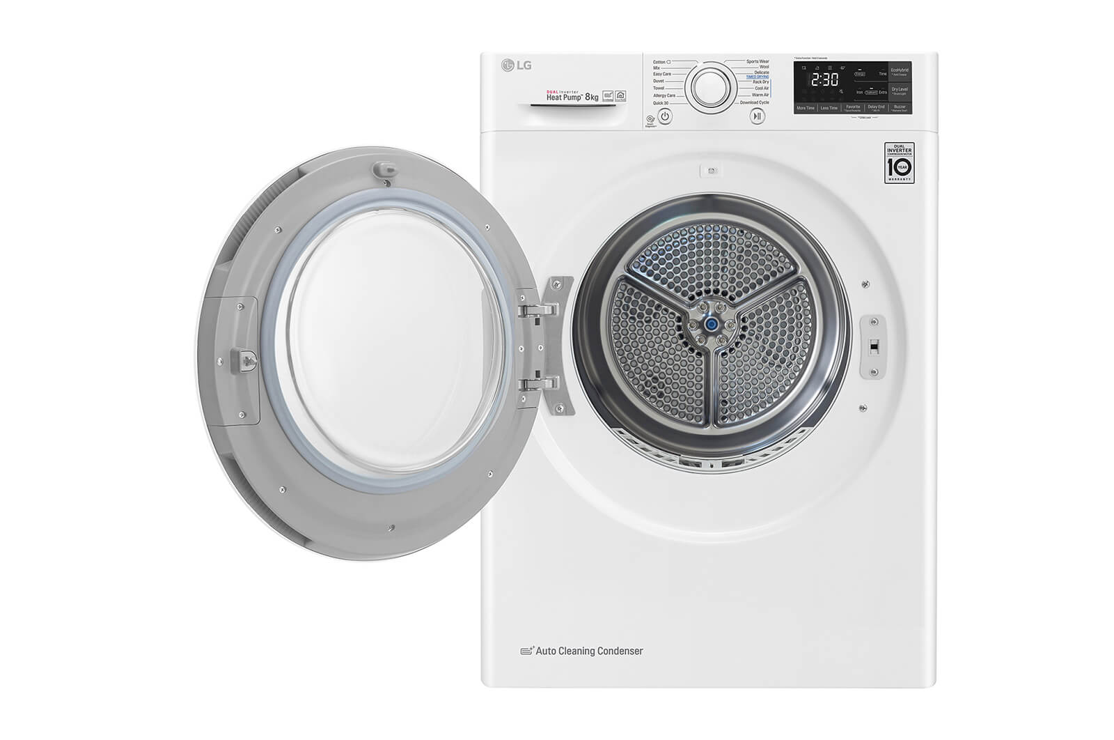 LG Asciugatrice Smart DUAL Inverter Heat Pump? Eco Hybrid? 8 Kg , RC80U2AV4Q