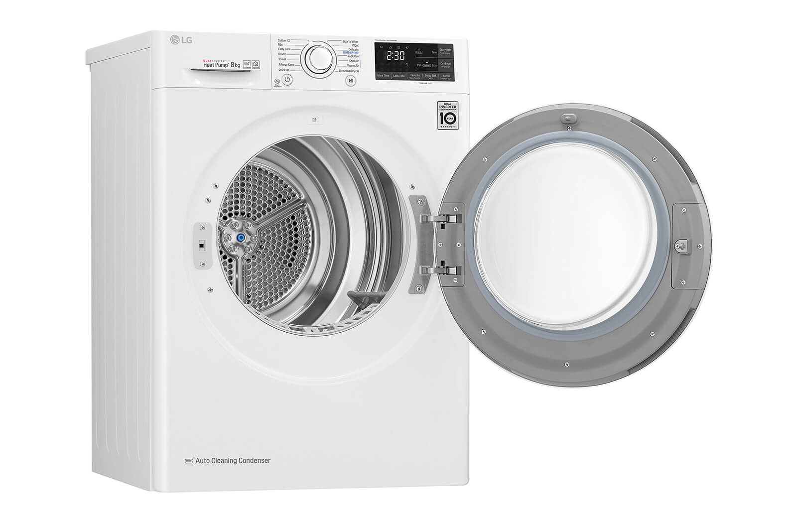 LG Asciugatrice Smart DUAL Inverter Heat Pump? Eco Hybrid? 8 Kg , RC80U2AV4Q