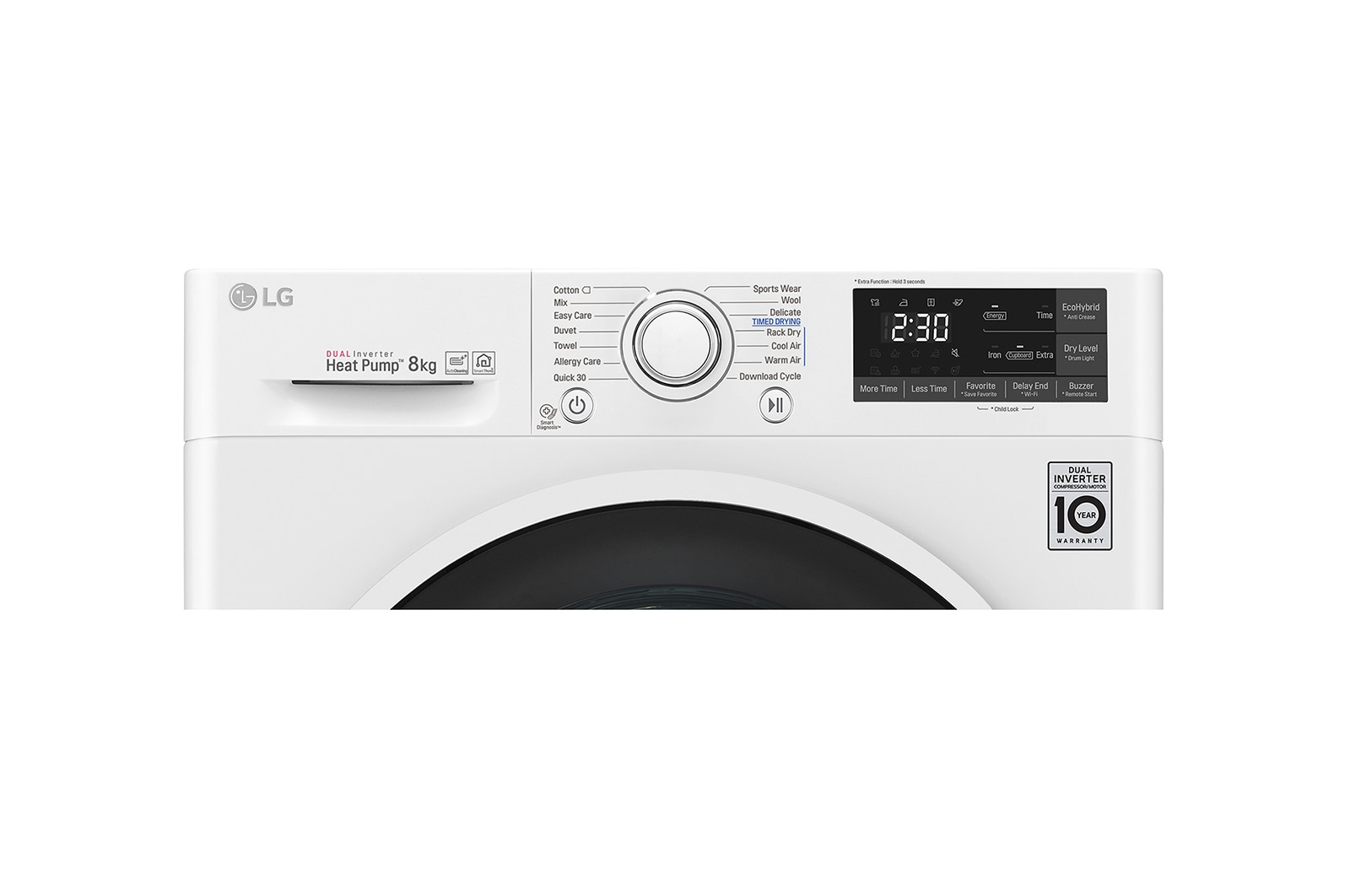 LG Asciugatrice Smart DUAL Inverter Heat Pump? Eco Hybrid? 8 Kg , RC80U2AV4Q