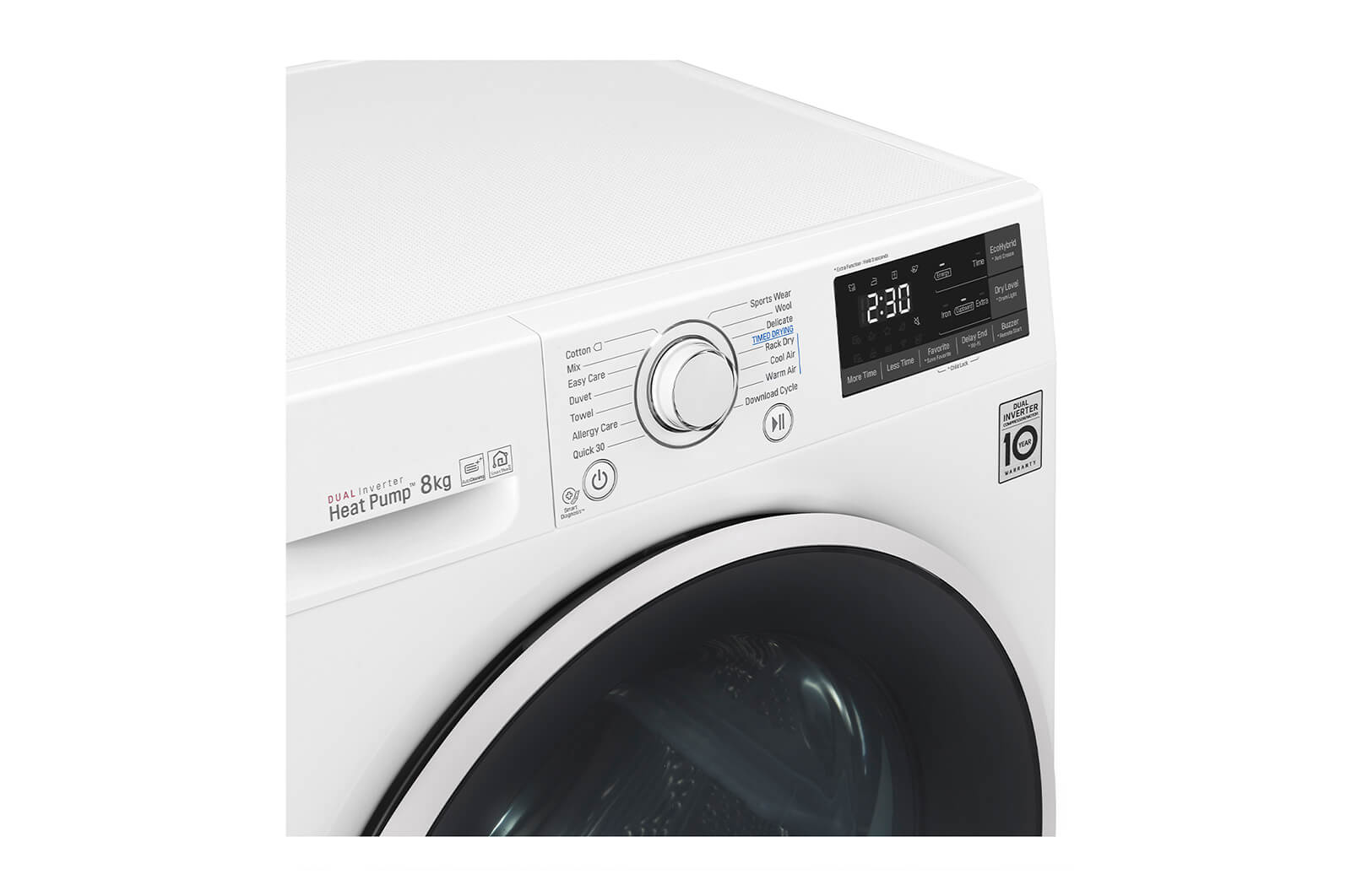 LG Asciugatrice Smart DUAL Inverter Heat Pump? Eco Hybrid? 8 Kg , RC80U2AV4Q