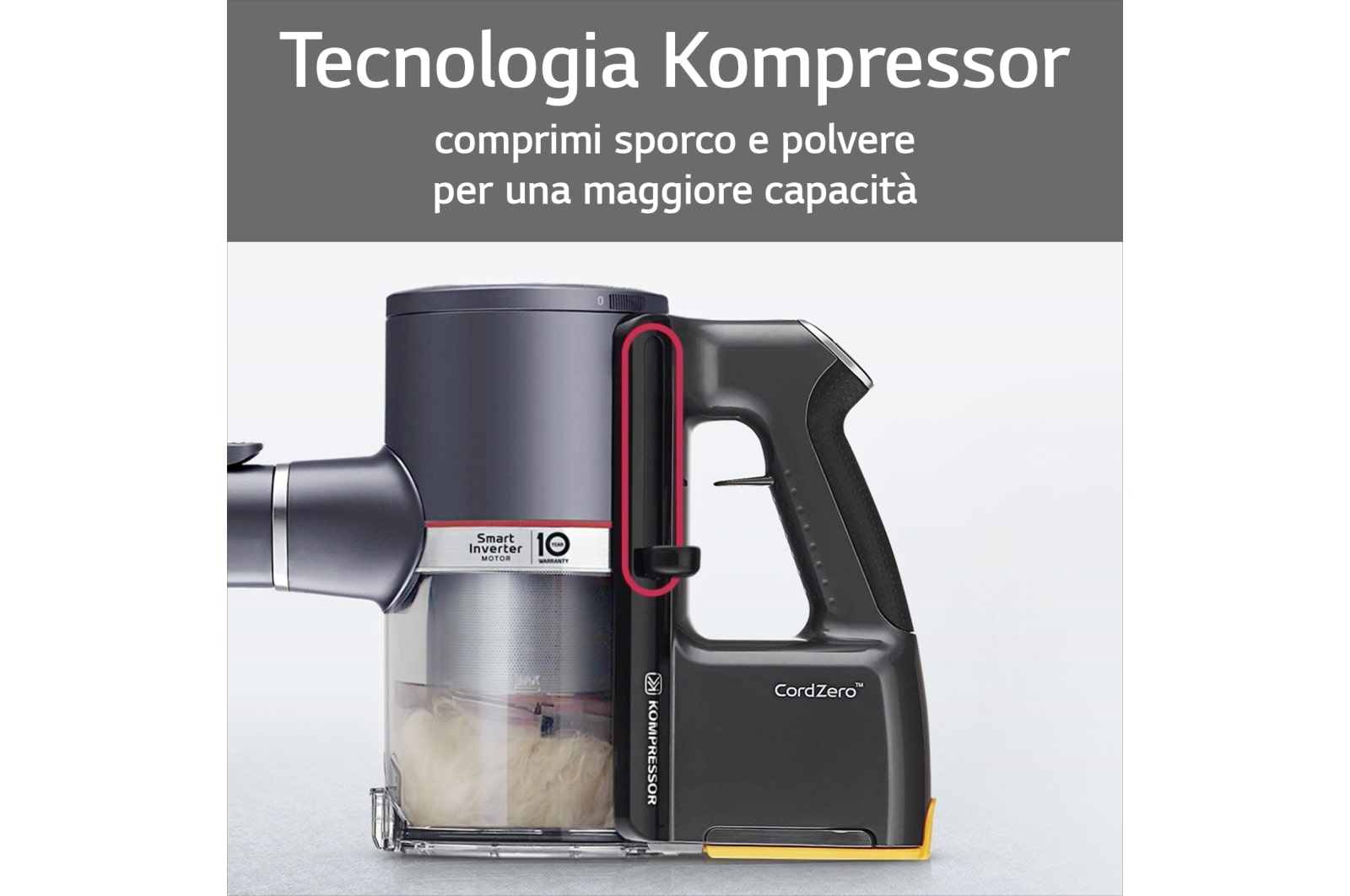 LG CordZero? A9K Ultra | Aspirapolvere Kompressor? 200 W, 120 min | 4 spazzole + 4 accessori, Wi-Fi | Nero, A9K-ULTRA1B