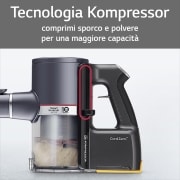 LG CordZero? A9K Ultra | Aspirapolvere Kompressor? 200 W, 120 min | 4 spazzole + 4 accessori, Wi-Fi | Nero, A9K-ULTRA1B