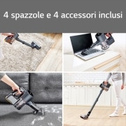 LG CordZero? A9K Ultra | Aspirapolvere Kompressor? 200 W, 120 min | 4 spazzole + 4 accessori, Wi-Fi | Nero, A9K-ULTRA1B