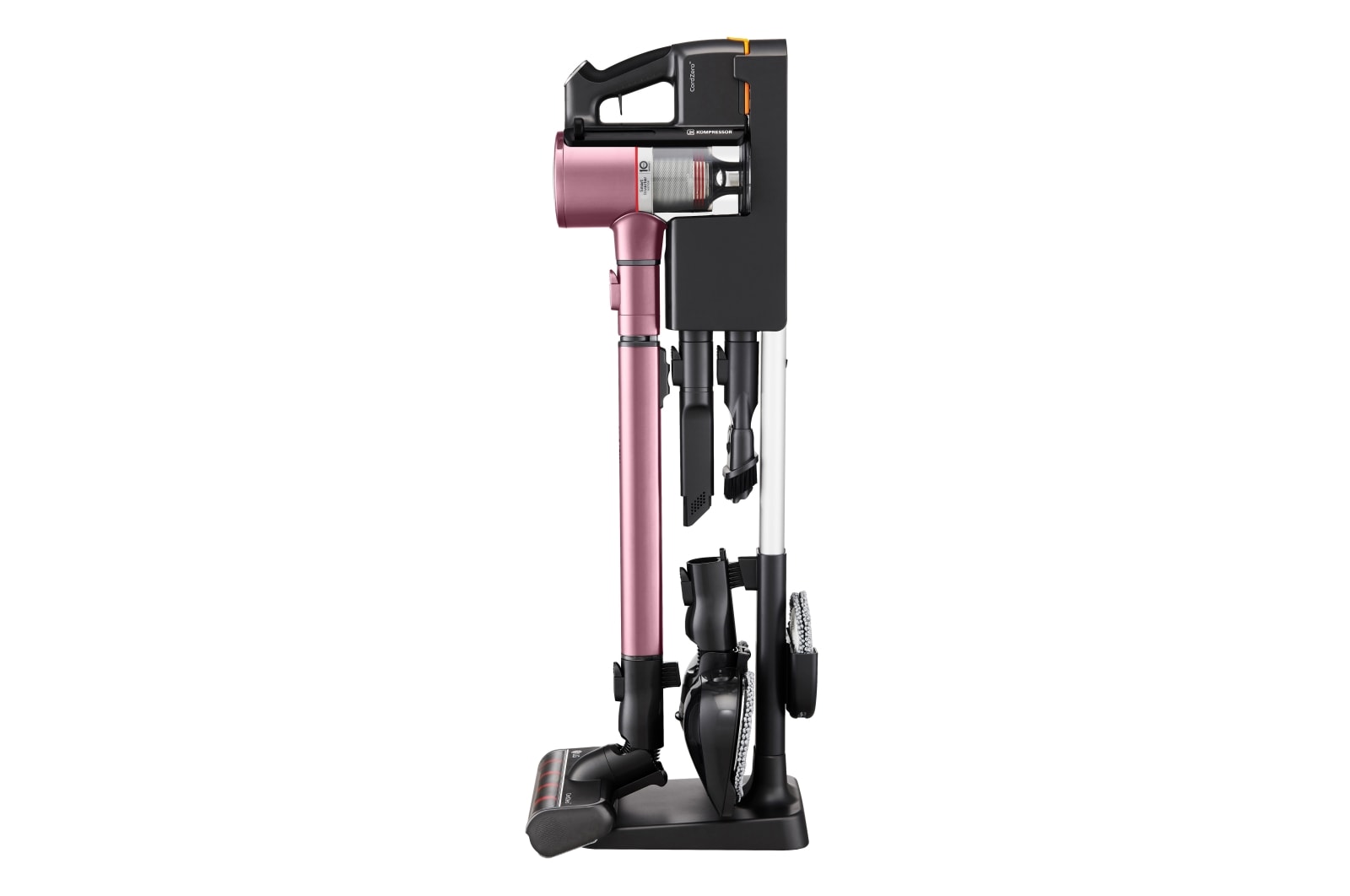 LG CordZero? A9K Ultra | Aspirapolvere Kompressor? 200 W, 120 min | 4 spazzole + 4 accessori, Wi-Fi | Rosa, A9K-ULTRA1P