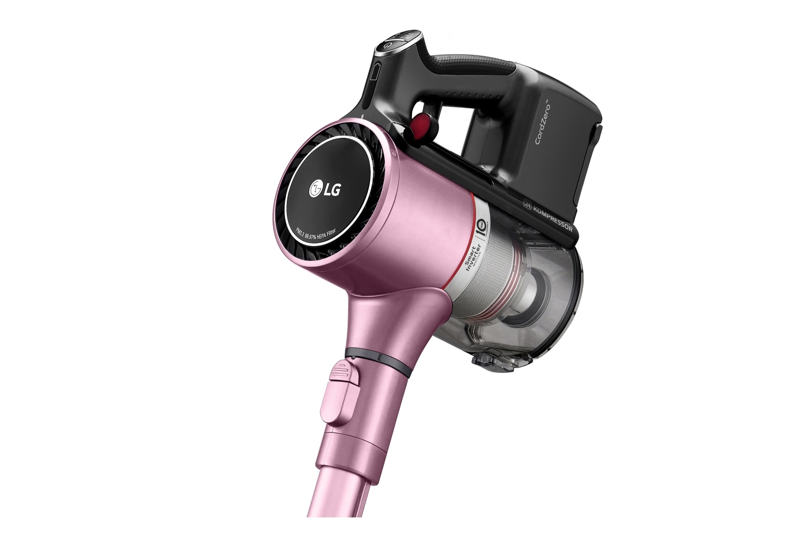 LG CordZero? A9K Ultra | Aspirapolvere Kompressor? 200 W, 120 min | 4 spazzole + 4 accessori, Wi-Fi | Rosa, A9K-ULTRA1P