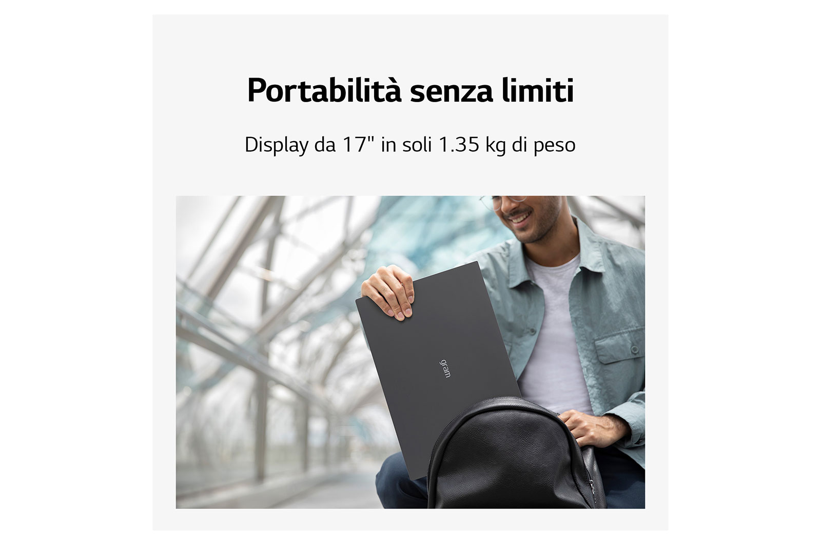 LG Notebook gram | 17", Windows 11 Home | Intel? Core? i7, 16GB RAM, SSD 1TB, solo 1.35kg di peso, Grigio Antracite, 17Z90R-G.AA79D
