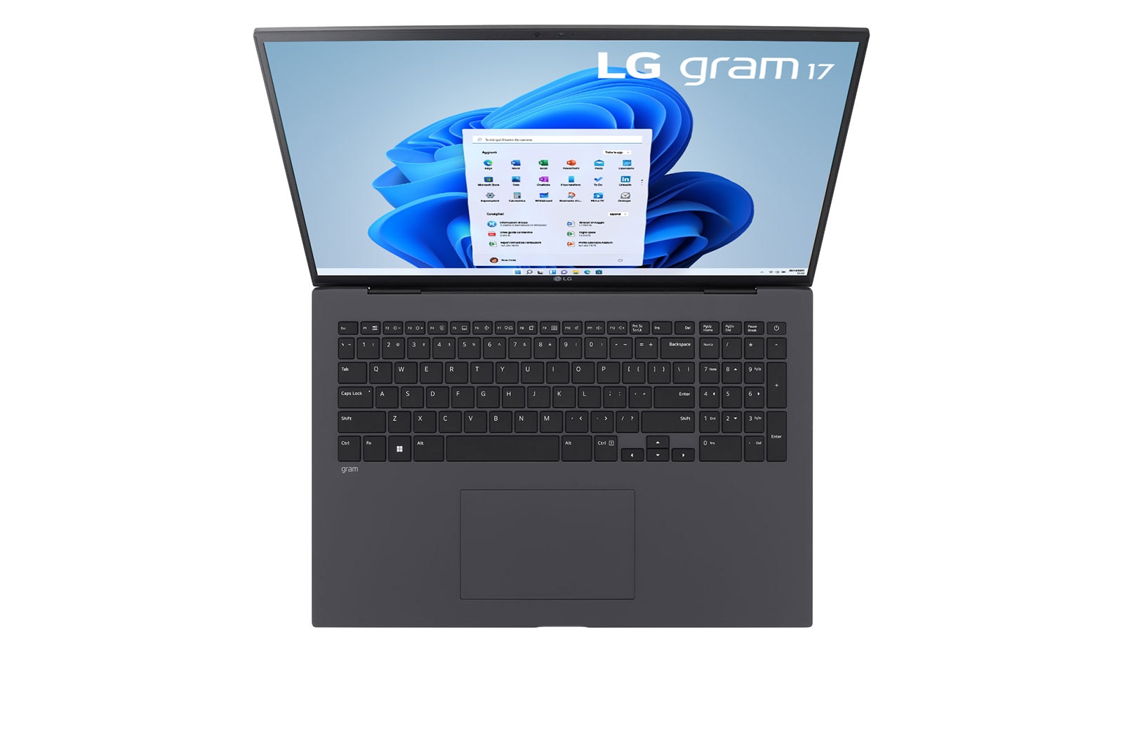 LG Notebook gram | 17", Windows 11 Home | Intel? Core? i7, 16GB RAM, SSD 1TB, solo 1.35kg di peso, Grigio Antracite, 17Z90R-G.AA79D