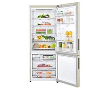 LG Frigorifero combinato 70cm | Classe E, 462L | Wi-Fi, Door & Linear Cooling, Fresh Balancer, No frost | Sabbia, GBB567SECMN
