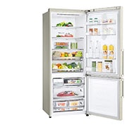 LG Frigorifero combinato 70cm | Classe E, 462L | Wi-Fi, Door & Linear Cooling, Fresh Balancer, No frost | Sabbia, GBB567SECMN
