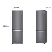 LG Frigorifero combinato | Classe C, 384L | Door & Linear Cooling, Fresh Balancer, Fresh Converter, No frost | Grafite, GBP62DSNCN