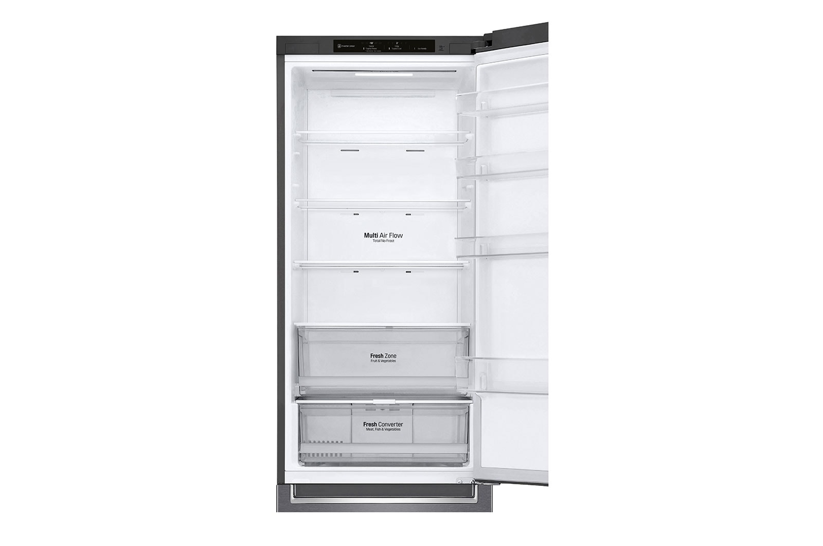 LG Frigorifero combinato | Classe C, 384L | Door & Linear Cooling, Fresh Balancer, Fresh Converter, No frost | Grafite, GBP62DSNCN