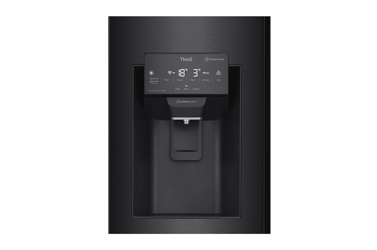 LG Frigorifero Multidoor Slim InstaView Door-in-Door | Classe F, 508L | Wi-Fi, Dispenser con allaccio, UVnano, No frost | Nero, GMX844MC6F