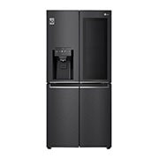 LG Frigorifero Multidoor Slim InstaView Door-in-Door | Classe F, 508L | Wi-Fi, Dispenser con allaccio, UVnano, No frost | Nero, GMX844MC6F