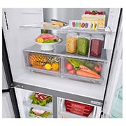 LG Frigorifero Multidoor Slim InstaView Door-in-Door | Classe F, 508L | Wi-Fi, Dispenser con allaccio, UVnano, No frost | Nero, GMX844MC6F