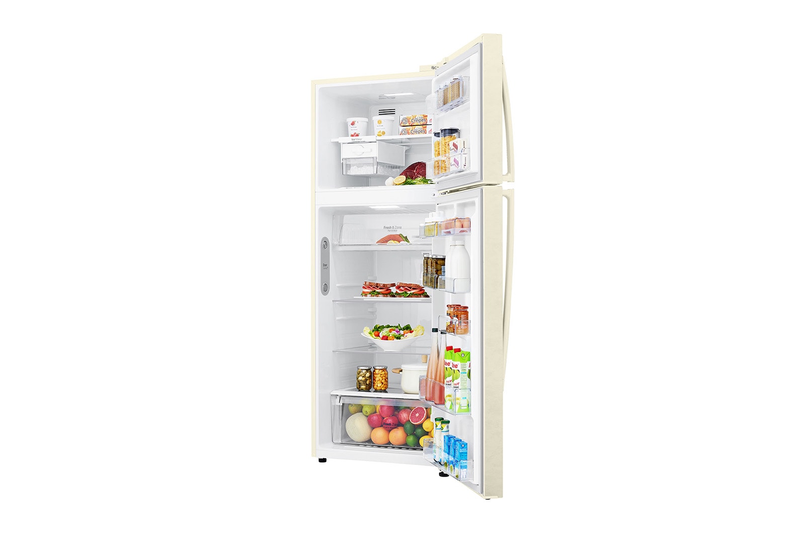 LG Frigorifero doppia porta | Classe E, 438L | Wi-Fi, Door&Linear Cooling, Gestione umidità, Maniglie esterne, No frost | Sabbia, GTB574SEHZD