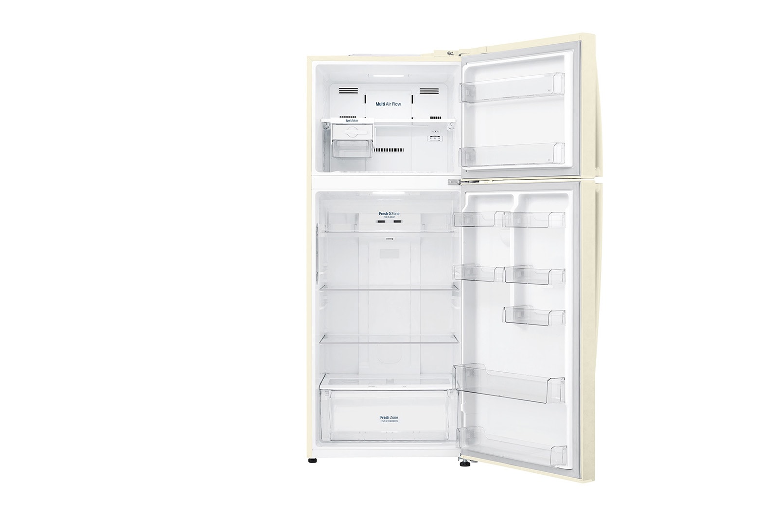 LG Frigorifero doppia porta | Classe E, 438L | Wi-Fi, Door&Linear Cooling, Gestione umidità, Maniglie esterne, No frost | Sabbia, GTB574SEHZD