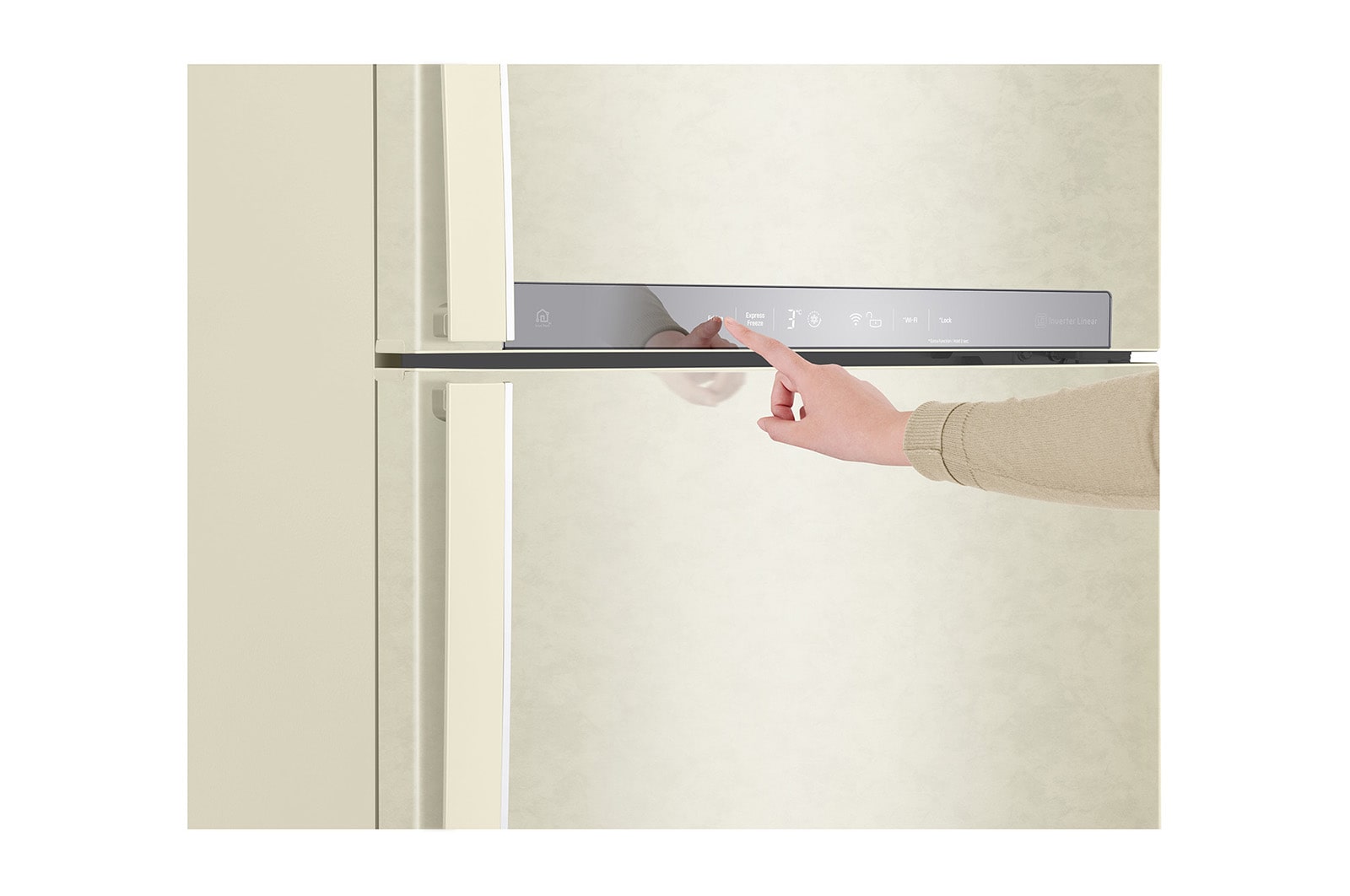 LG Frigorifero doppia porta | Classe E, 438L | Wi-Fi, Door&Linear Cooling, Gestione umidità, Maniglie esterne, No frost | Sabbia, GTB574SEHZD