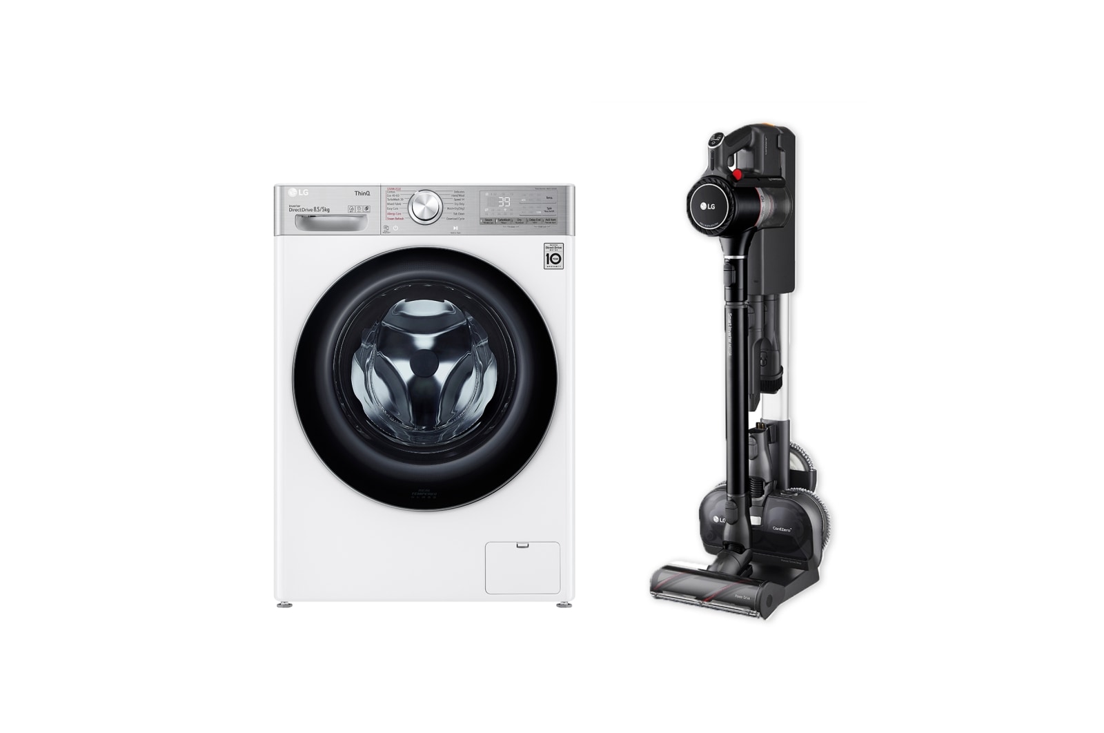 LG Offerta Kit Esclusivo: Lavasciuga slim 8,5/5kg Classe E + Aspirapolvere Kompressor? 200 W, F2DV9S8H2E.ULTRA1B