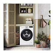 LG Lavatrice slim 8kg AI DD? | Serie R3 Classe A-10% | 1200 giri, Lavaggio a vapore, Lavaggio con AI, Direct Drive | White, F2R3S08NSWB