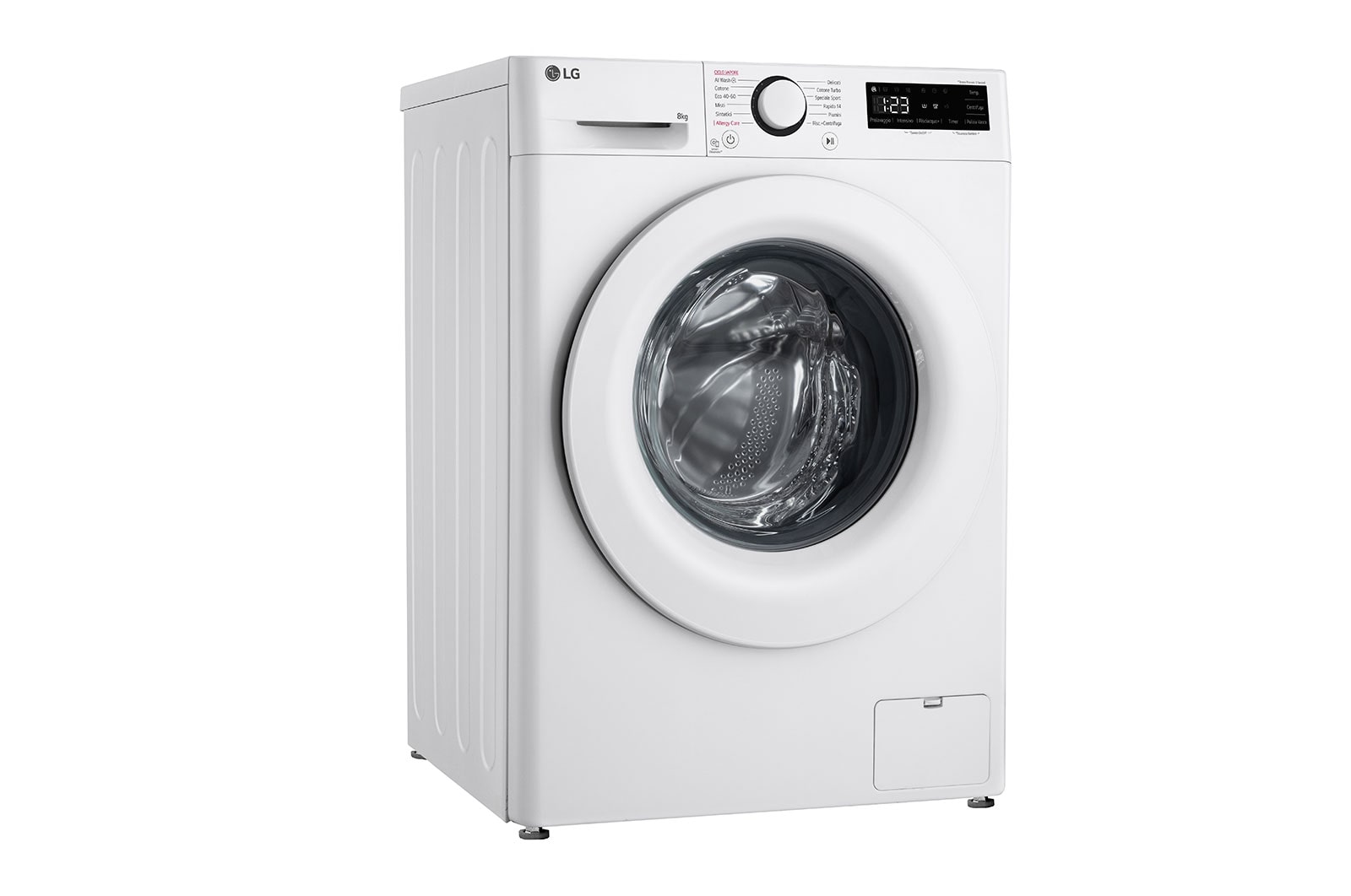 LG Lavatrice slim 8kg AI DD? | Serie R3 Classe A-10% | 1200 giri, Lavaggio a vapore, Lavaggio con AI, Direct Drive | White, F2R3S08NSWW