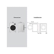 LG Lavatrice slim 8kg AI DD? | Serie R3 Classe A-10% | 1200 giri, Lavaggio a vapore, Lavaggio con AI, Direct Drive | White, F2R3S08NSWW