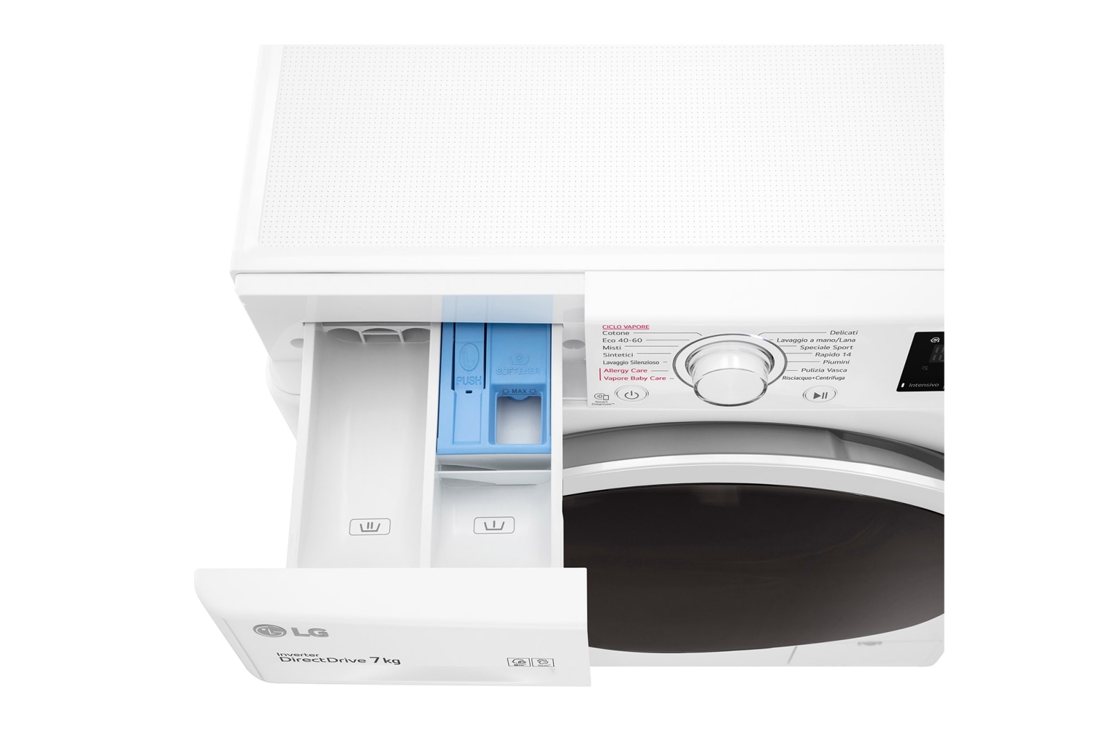 LG Lavatrice slim 7kg AI DD? | Serie V3 Classe D | 1200 giri, Lavaggio a vapore, Inverter Direct Drive | White, F2WV3S7SHE