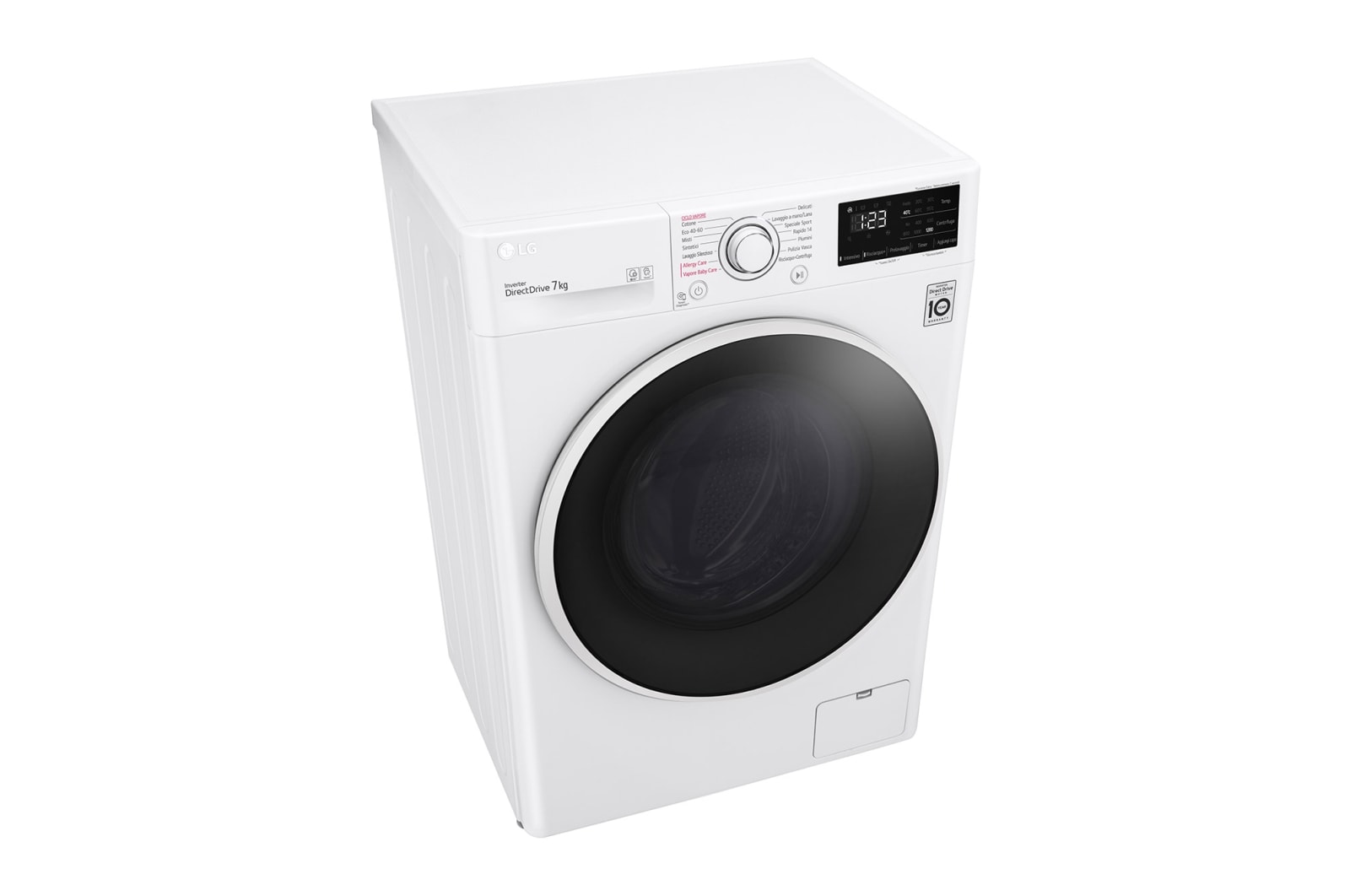 LG Lavatrice slim 7kg AI DD? | Serie V3 Classe D | 1200 giri, Lavaggio a vapore, Inverter Direct Drive | White, F2WV3S7SHE