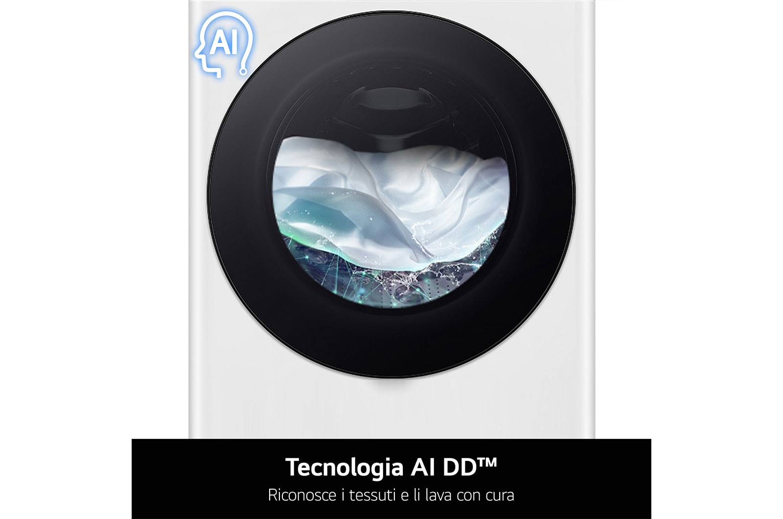 LG Lavatrice 9kg AI DD? | Serie R3 Classe A-10% | 1400 giri, Autodosaggio, Lavaggio a vapore, Wi-Fi | White, F4R3509NSWB