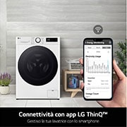 LG Lavatrice 9kg AI DD? | Serie R3 Classe A-10% | 1400 giri, Autodosaggio, Lavaggio a vapore, Wi-Fi | White, F4R3509NSWB