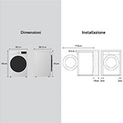 LG Lavatrice 9kg AI DD? | Serie R3 Classe A-10% | 1400 giri, Autodosaggio, Lavaggio a vapore, Wi-Fi | White, F4R3509NSWB