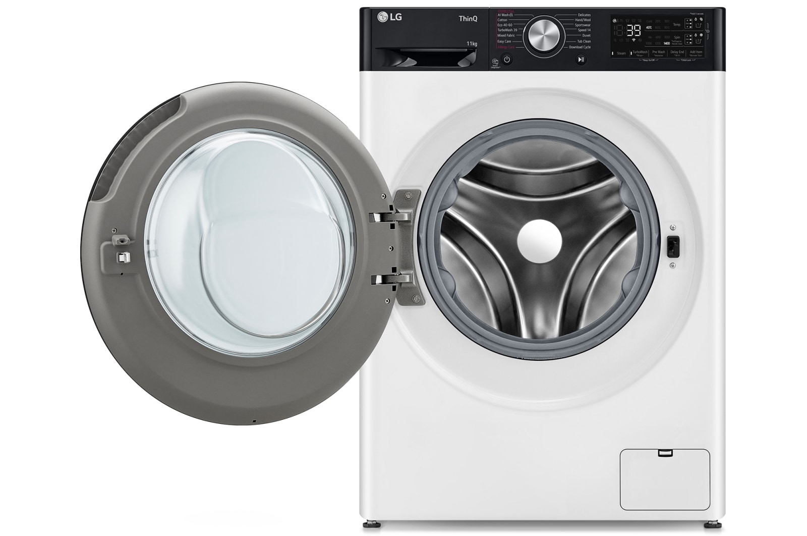 LG Lavatrice 11kg AI DD? | Serie R7 Classe A-10% | 1400 giri, TurboWash 360, Autodosaggio, Vapore su 7 programmi, Wi-Fi | White, F4R7511TSWB