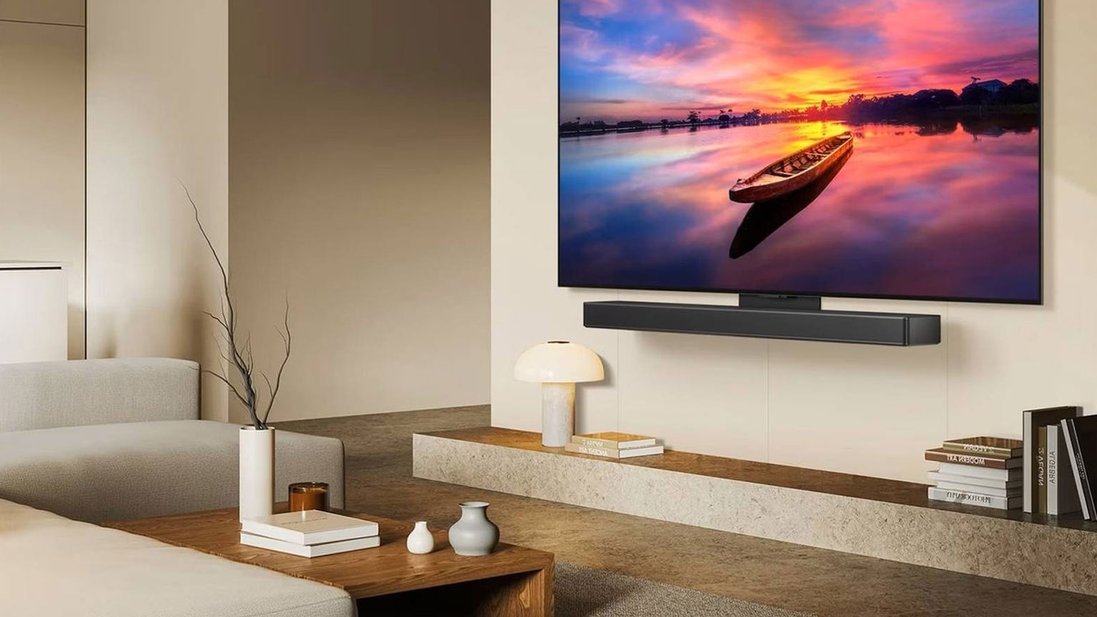 Soggiorno con televisore LG