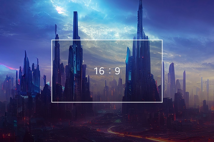 Scena di gioco su uno schermo gaming ultrawide.