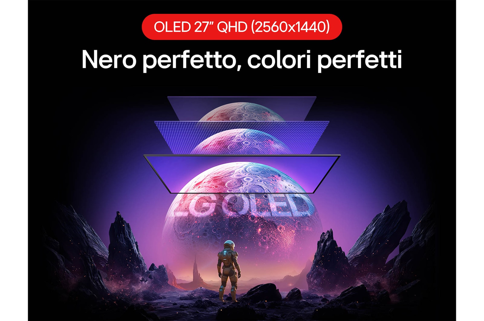 Nero perfetto e colori perfetti Monitor Gaming 27GX790A-B