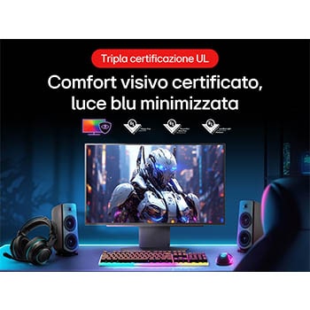 Comfort visivo certificato, luce blu minimizzata Monitor Gaming 27GX790A-B
