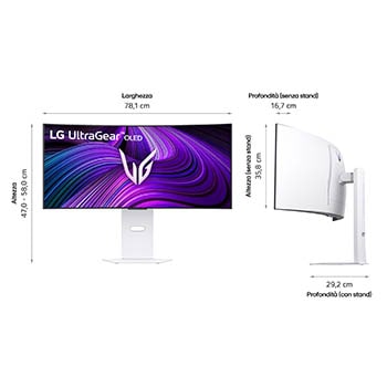 Dimensioni Monitor Gaming 34GX90SA-W