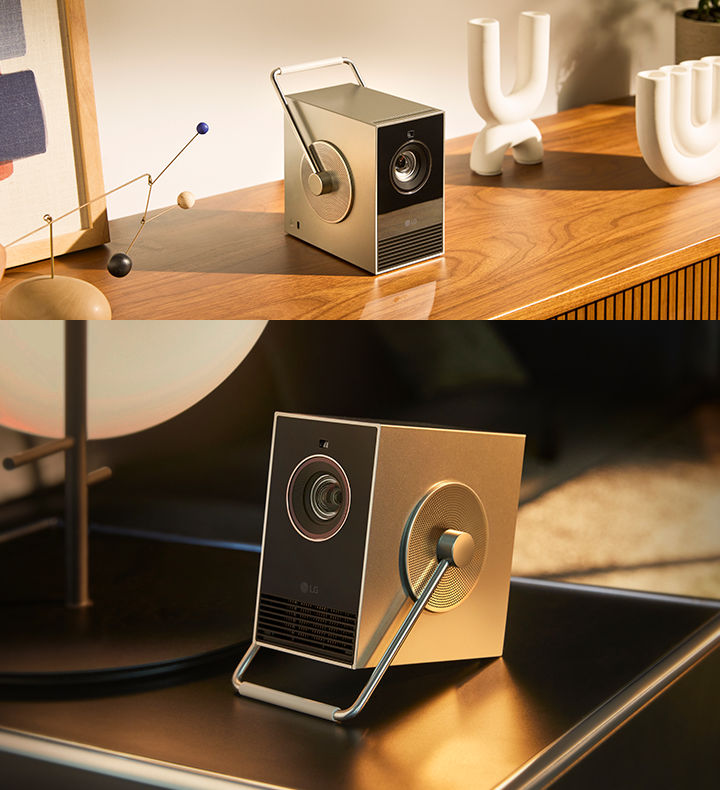 Varie scene di utilizzo dell’LG CineBeam HU710PB - sui tavoli.