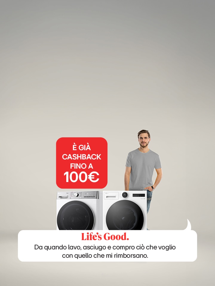 Cashback fino a 100€ Lavaggio LG 