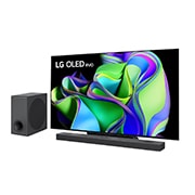 Immagine del TV OLED evo serie C3 e della soundbar S95QR
