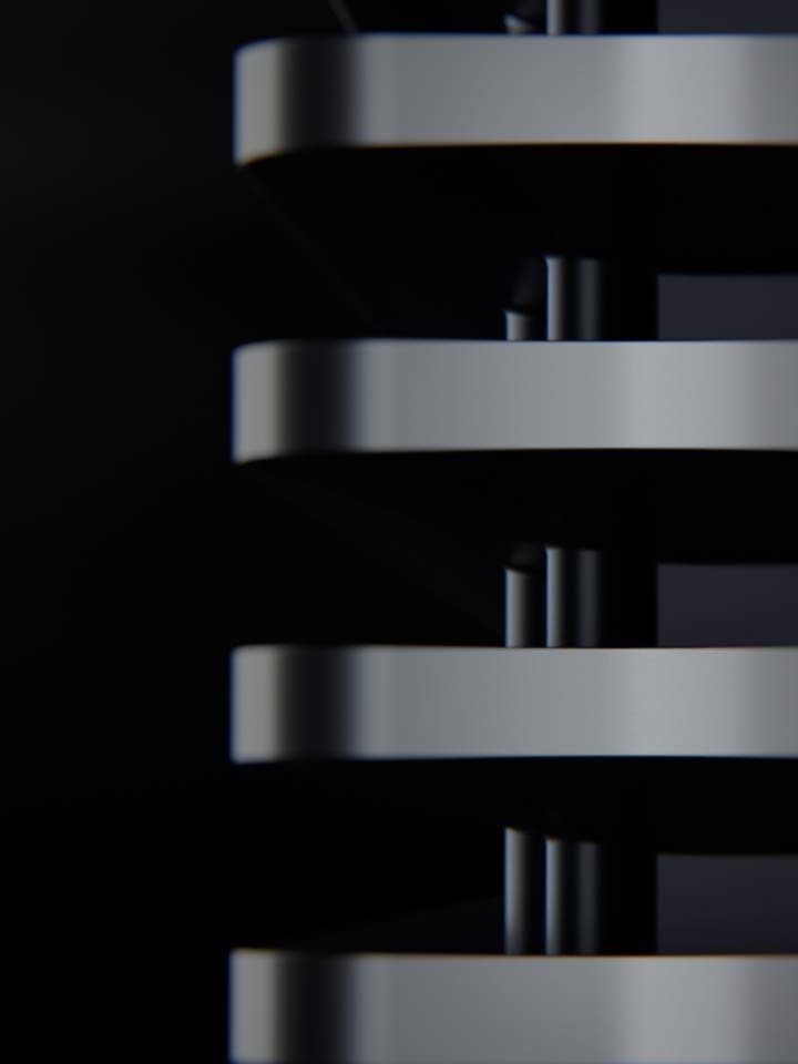 Condizionatore LG ARTCOOL dal design elegante a specchio nero e funzione AI Air, si integra a un arredamento moderno.	