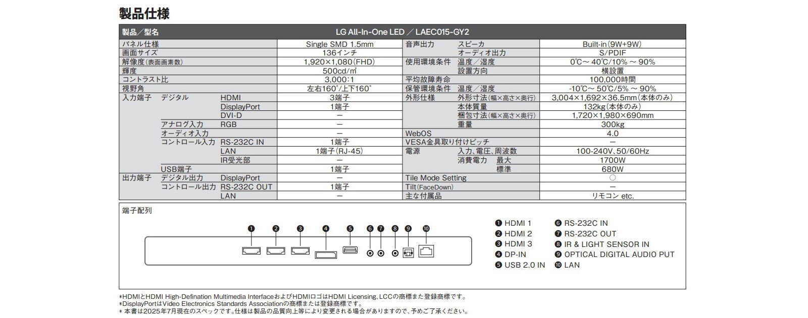 LAEC015-GN2 Spec