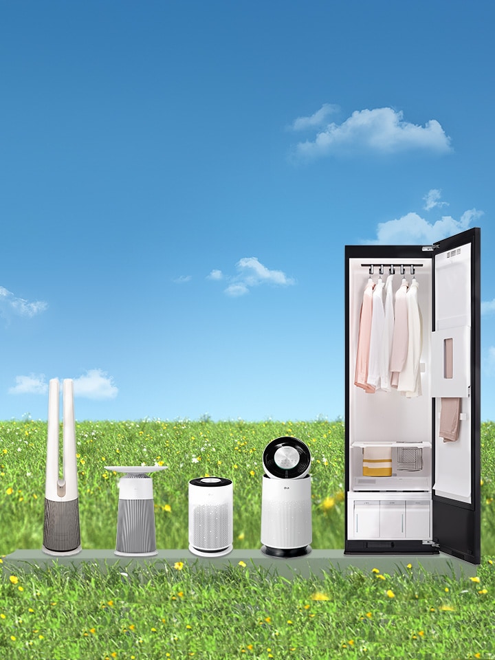 花粉?PM2.5対策におすすめ！LGの空気清浄機?衣類ケア家電特集