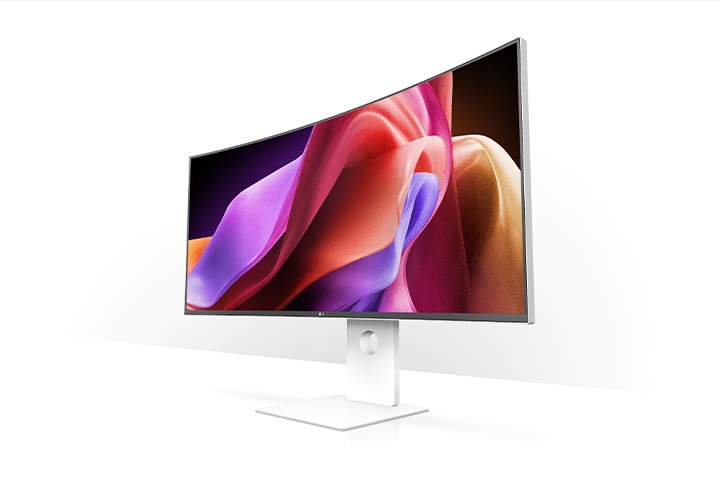 白い背景のUltraFineモニターの側面畫像