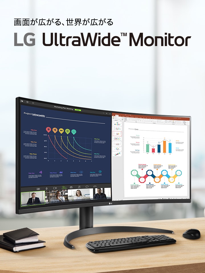 畫面が広がる、世界が広がる LG UltraWide Monitor